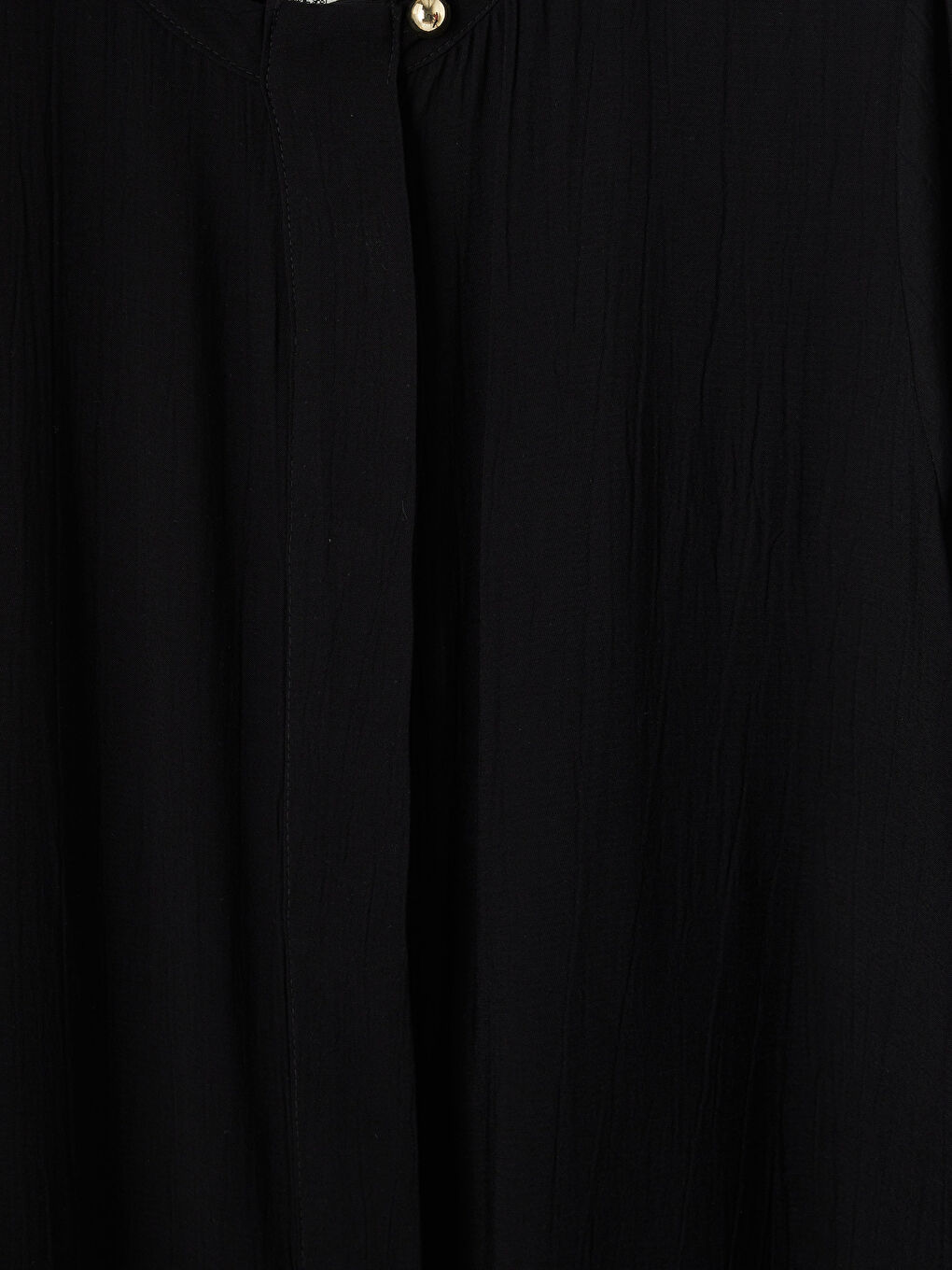 Siyah Bisiklet Yaka Kadın Ferace-2