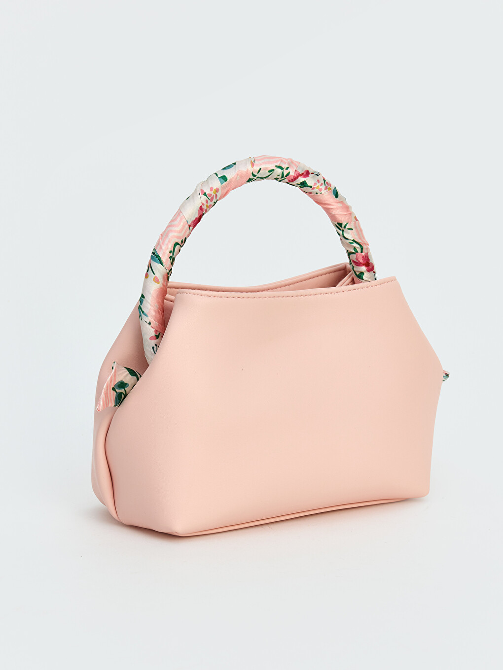 Scarf Detailed Leather Look Women's Shoulder Bag-3