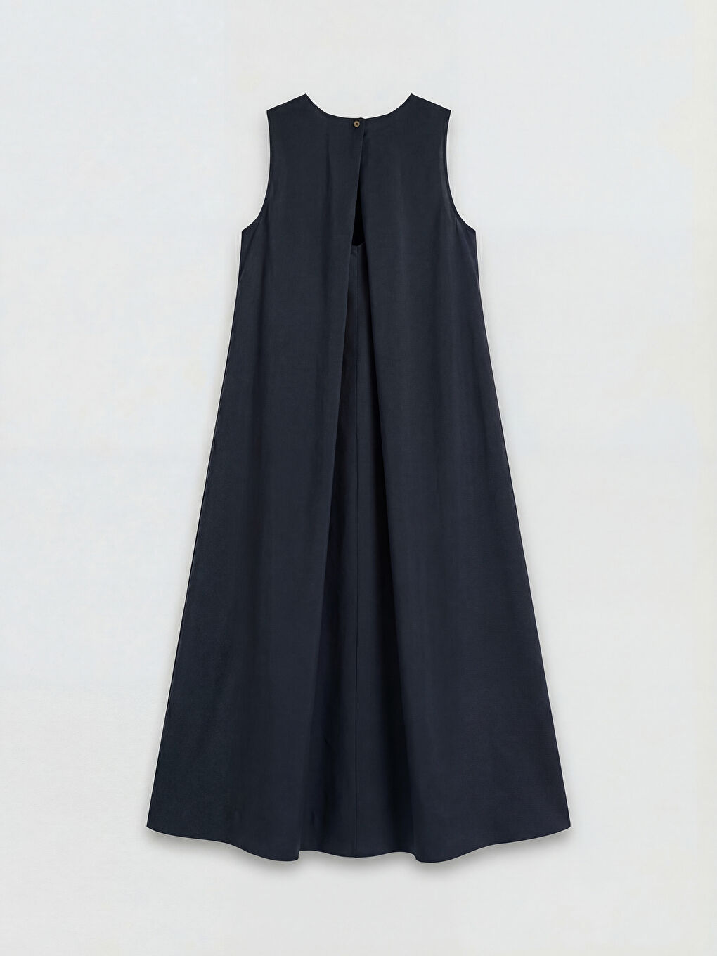 Siyah A Kesim Modal Karışımlı Elbise-1