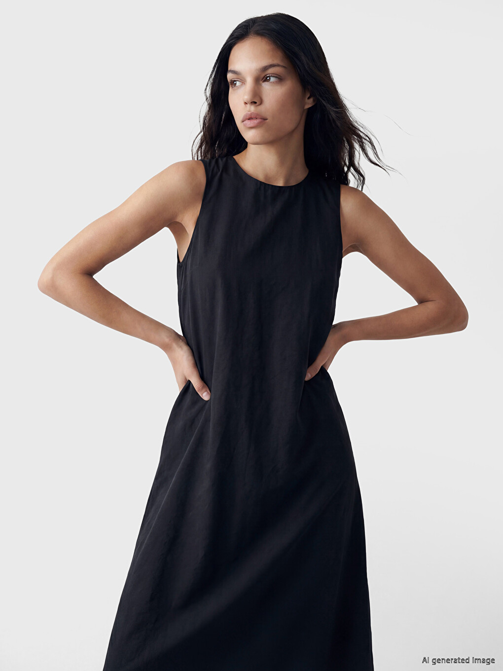 A-Line Modal Blend Dress-1
