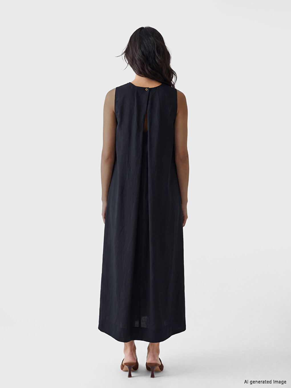 A-Line Modal Blend Dress-3