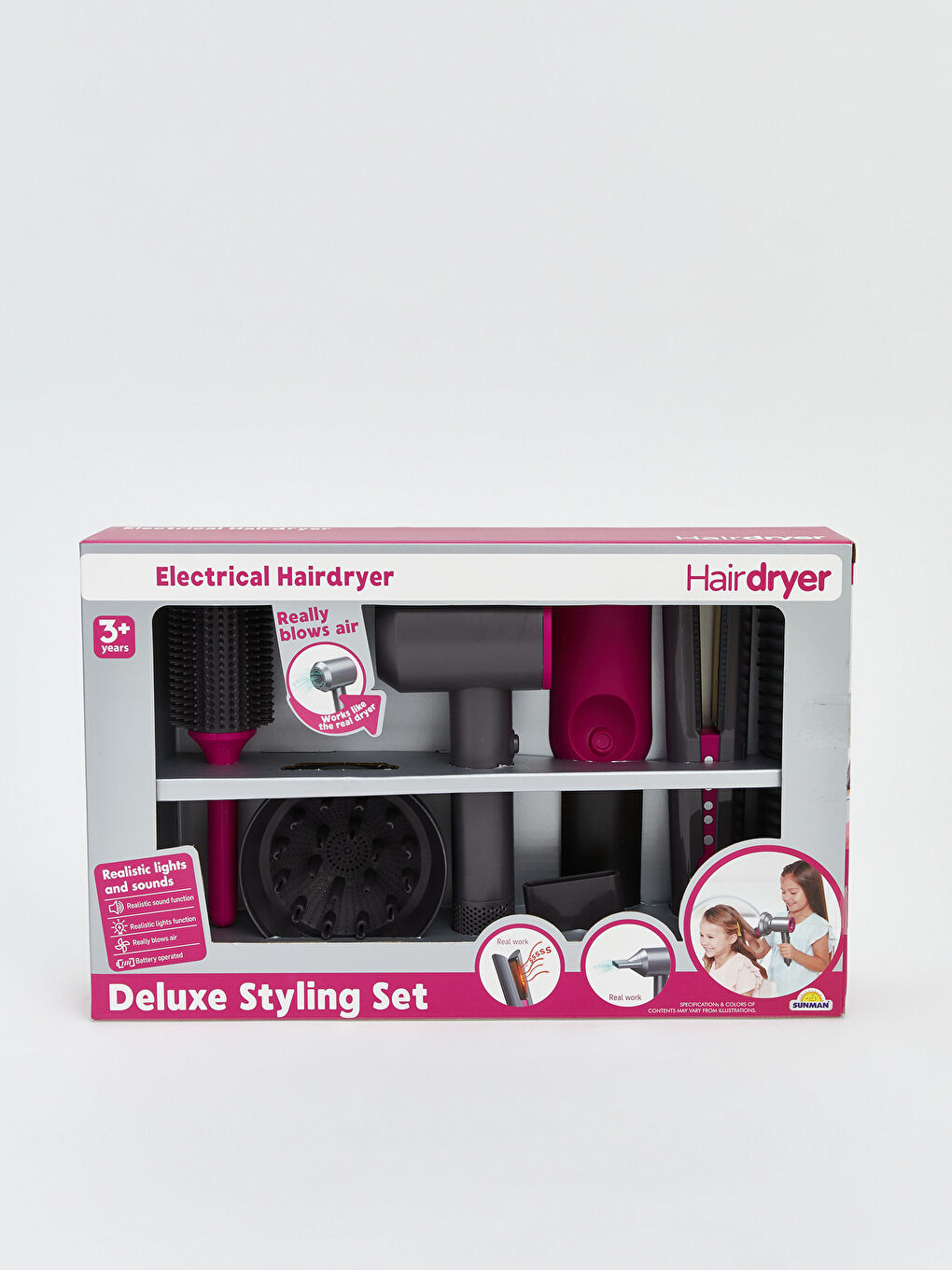 Işıklı Oyuncak Saç Kurutma Makinesi Seti-1