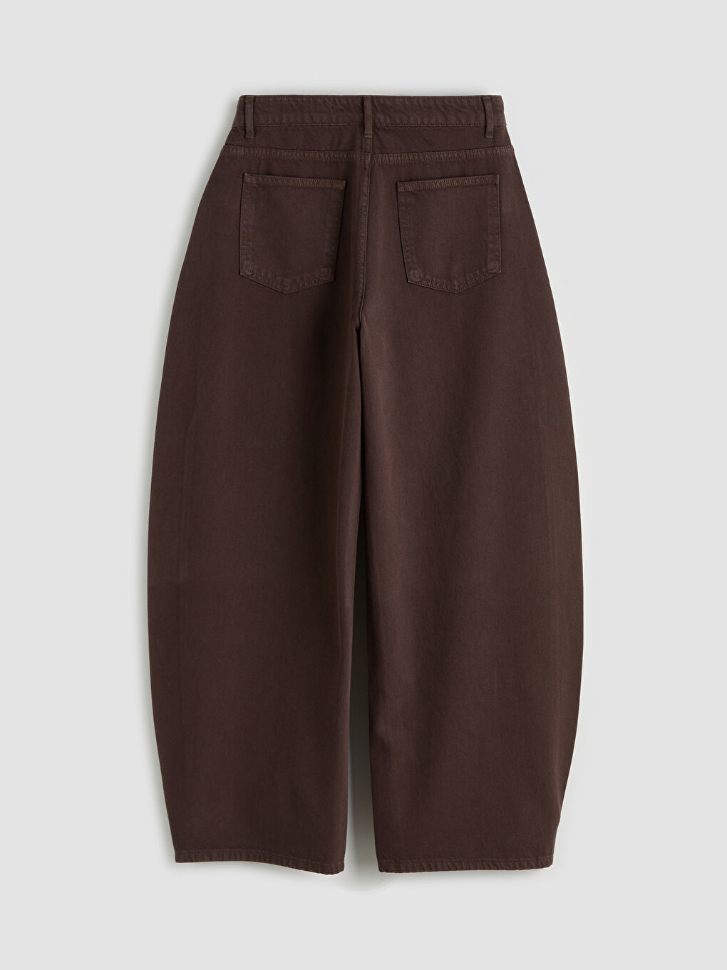 Kahverengi Zımba İşlemeli Balloon Fit Kadın Jean Pantolon-3