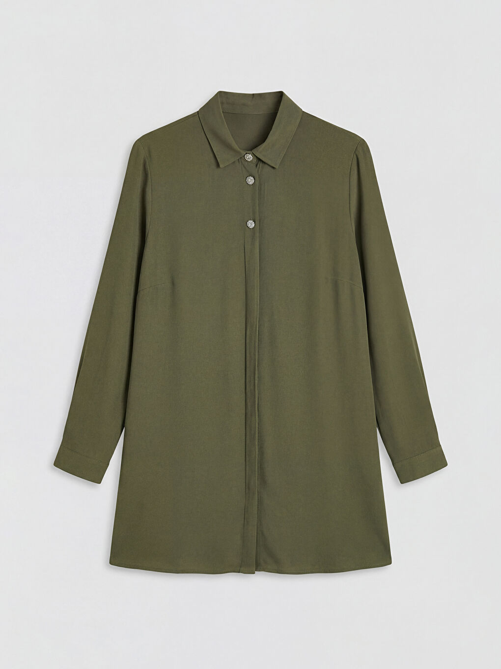 Haki Kadın Gömlek Tunik