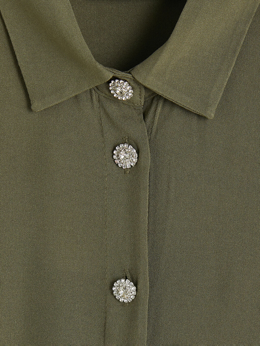 Haki Kadın Gömlek Tunik-2