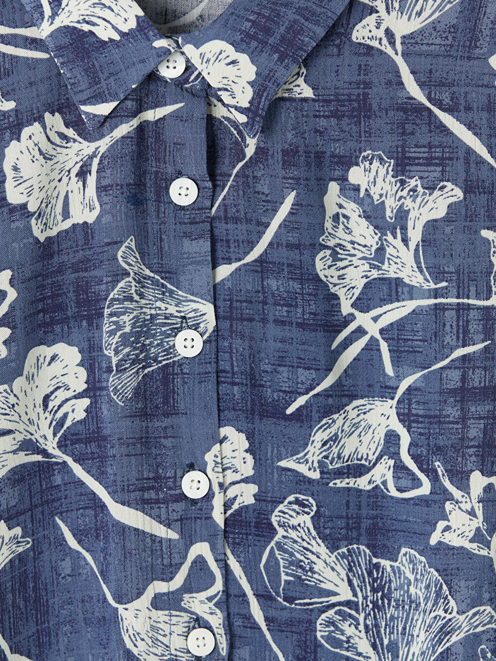 İndigo Desenli Kadın Gömlek Tunik-2