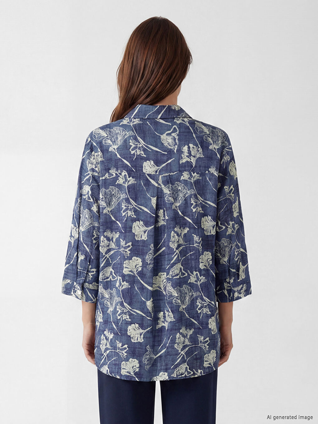 Patterned Women's Shirt Tunic-3