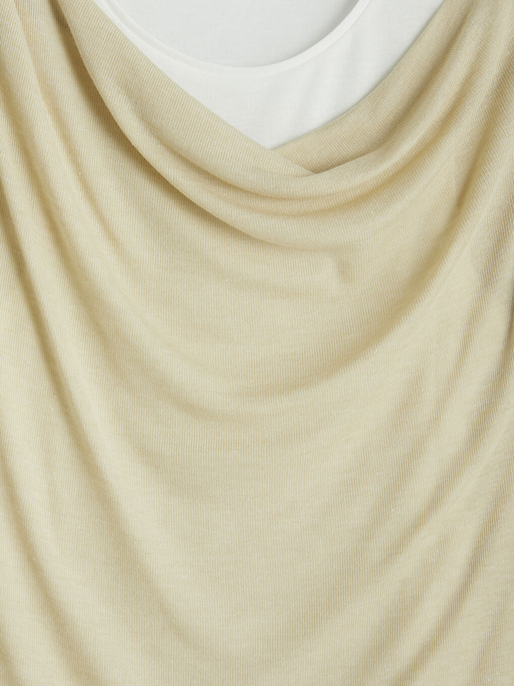 Bej Bisiklet Yaka Büzgülü Bluz-2