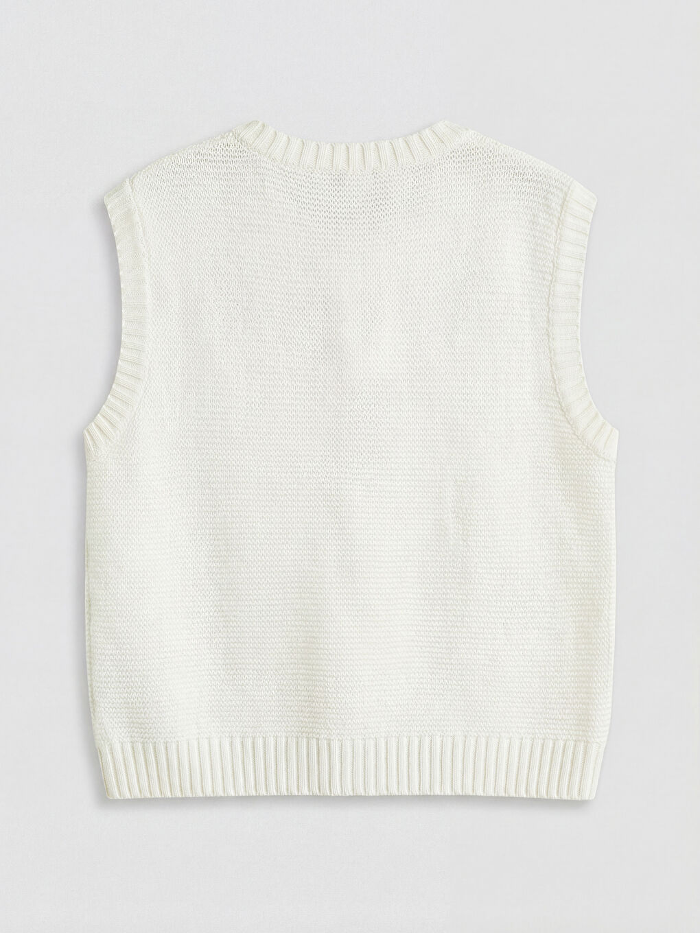 Ekru Bisiklet Yaka Fiyonklu Kız Çocuk Triko Süveter-1