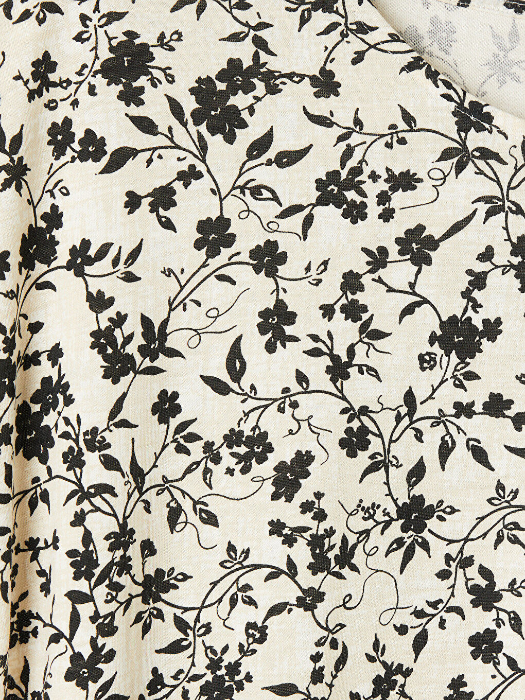 Crew Neck Patterned A-line Dress-6