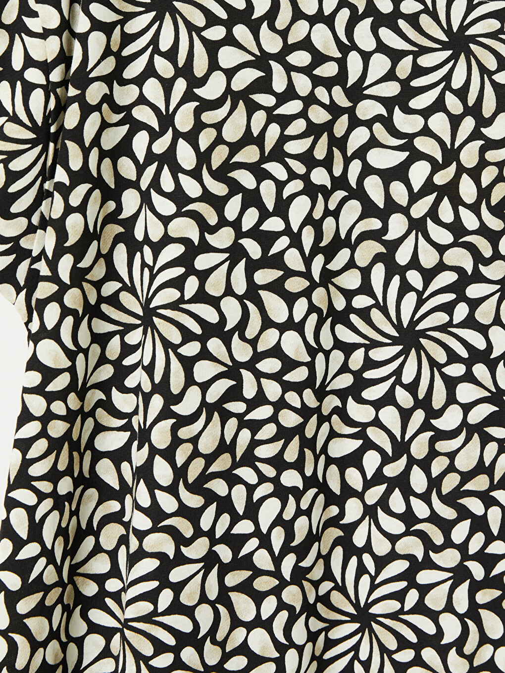 Crew Neck Patterned A-line Dress-6