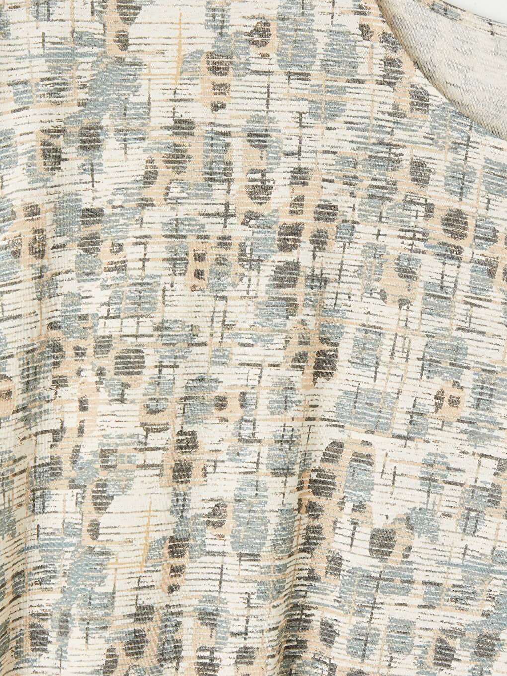 Crew Neck Patterned A-line Dress-6