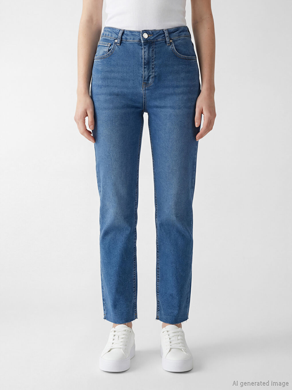 Mavi Crop Flare Kadın Jean Pantolon-1