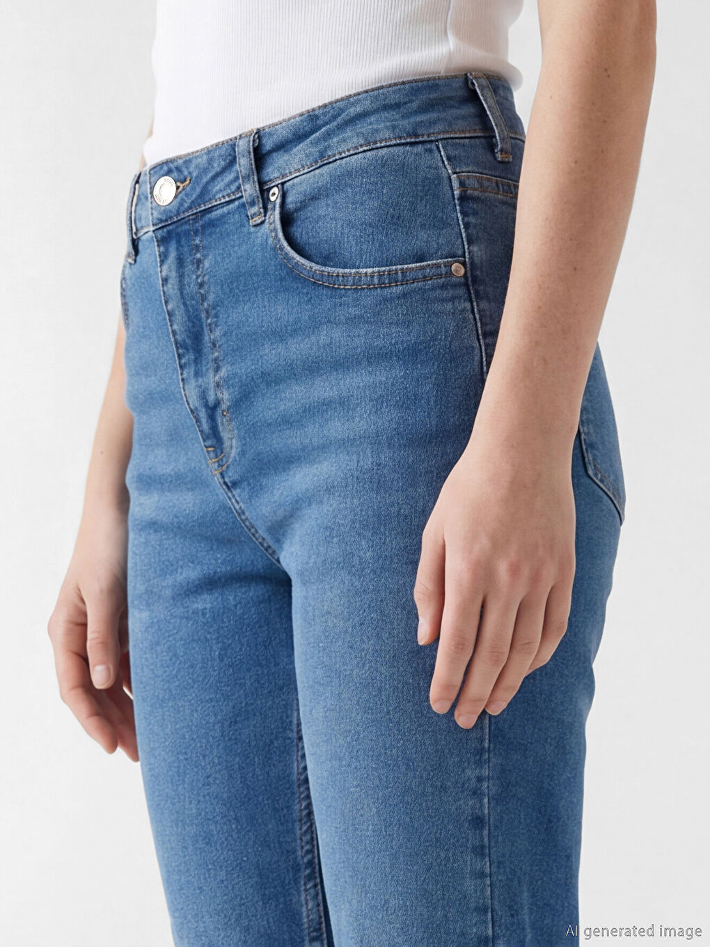 Mavi Crop Flare Kadın Jean Pantolon-2