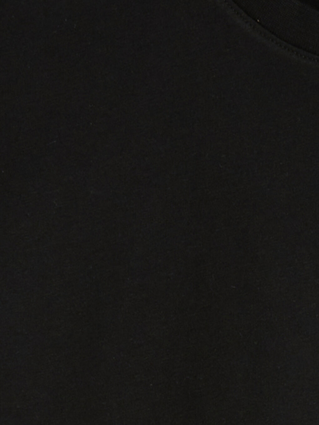 Siyah Bisiklet Yaka Erkek Penye Tişört-2