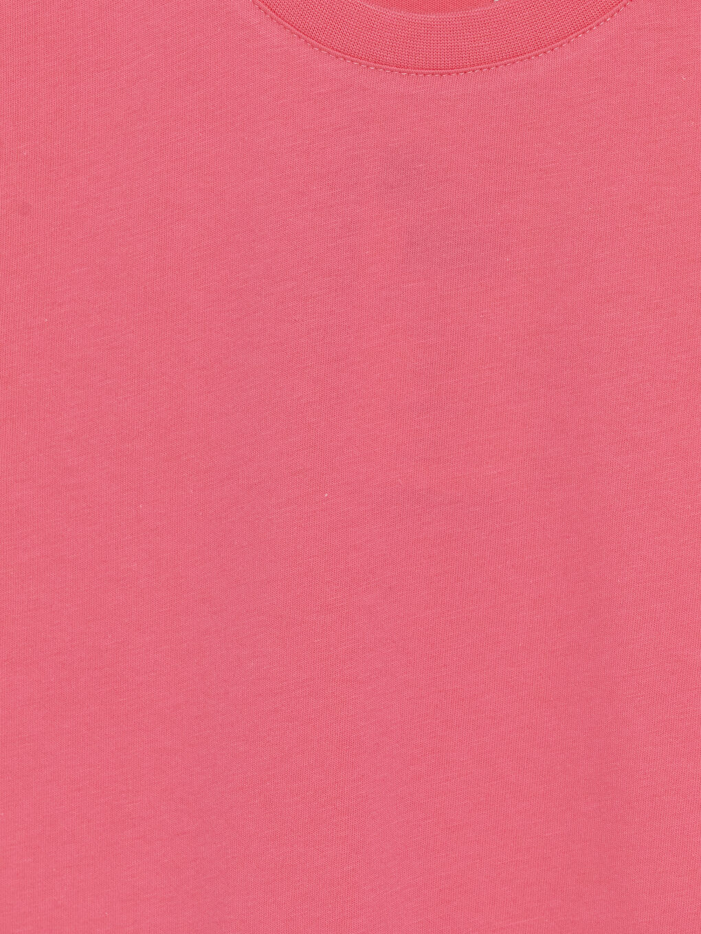 Pembe Bisiklet Yaka Erkek Penye Tişört-2