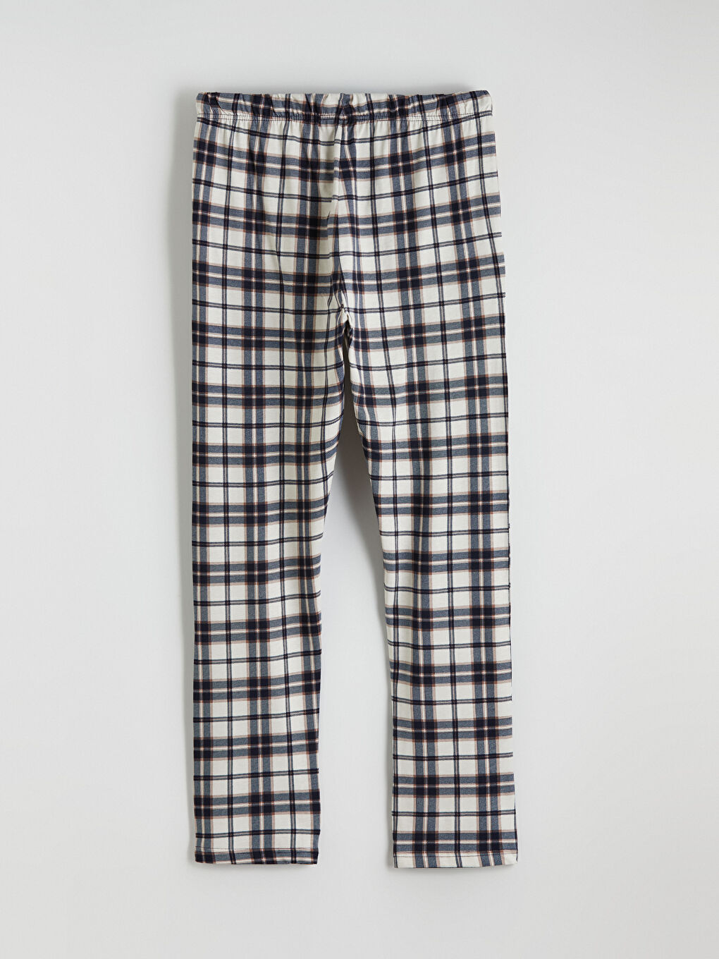 Kahverengi Standart Kalıp Ekose Erkek Pijama Takım-6