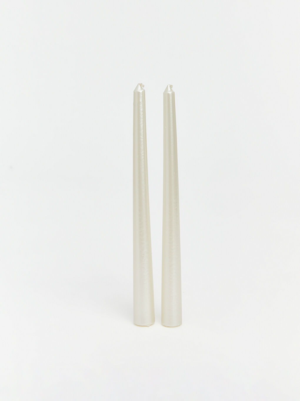 Beyaz Dekoratif Şamdan Mum 2'li-1