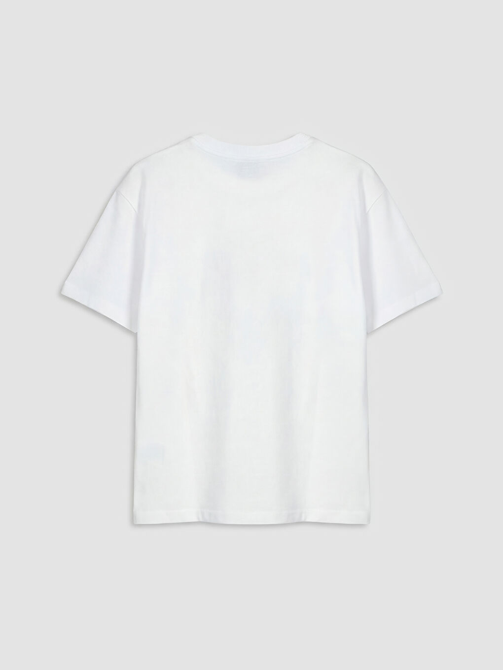 Beyaz Bisiklet Yaka Beşiktaş Baskılı Erkek Çocuk Tişört-1