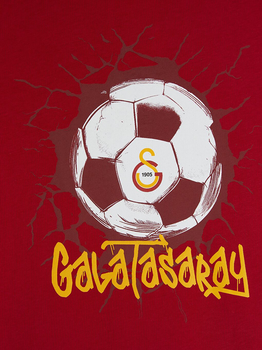 Kırmızı Galatasaray Baskılı Erkek Çocuk Tişört-2