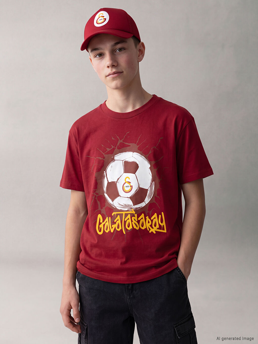Galatasaray Printed Boys' T-Shirt