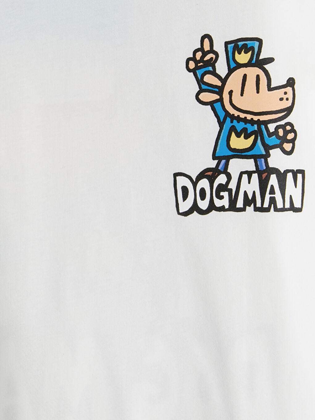 Ekru Bisiklet Yaka Dog Man Baskılı Erkek Çocuk Tişört-2