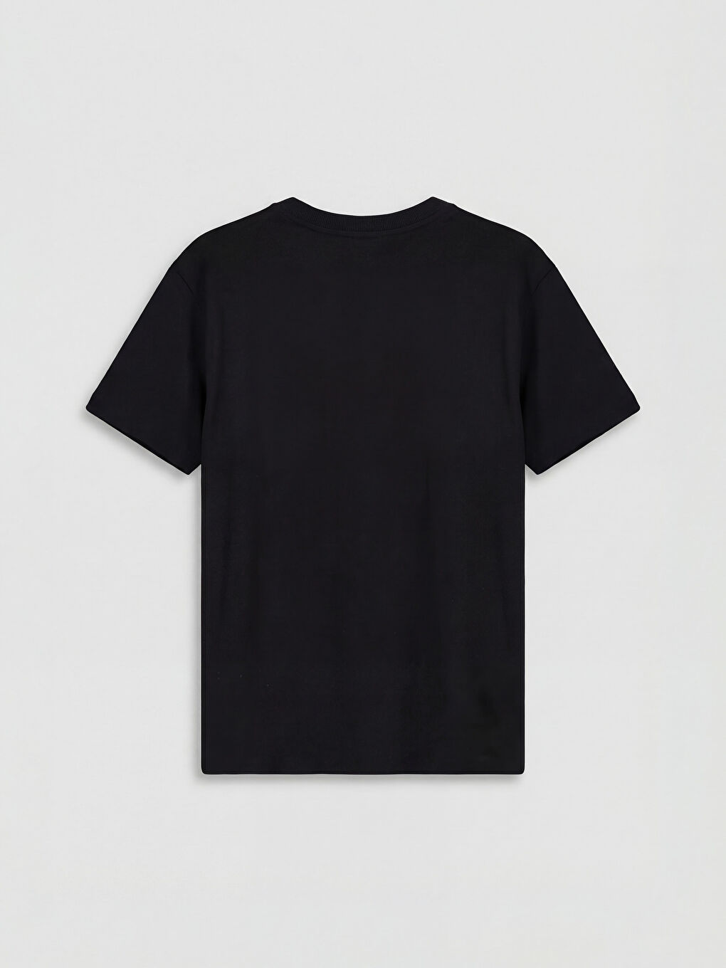 Siyah Bisiklet Yaka Dog Man Baskılı Erkek Çocuk Tişört-1