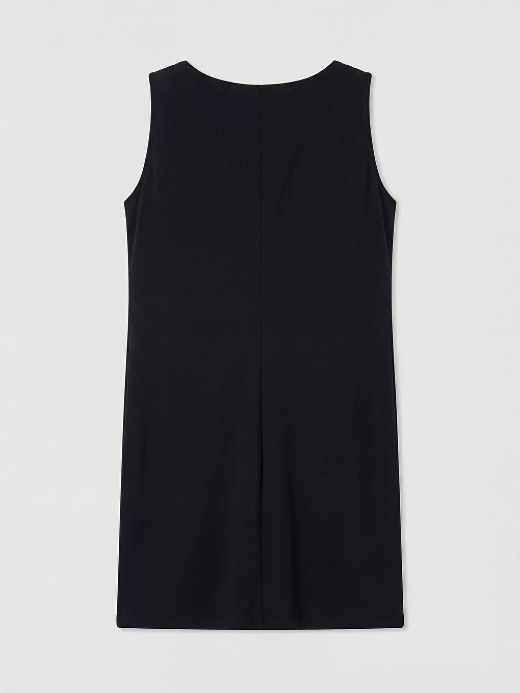 Siyah Bisiklet Yaka Mini Elbise-1