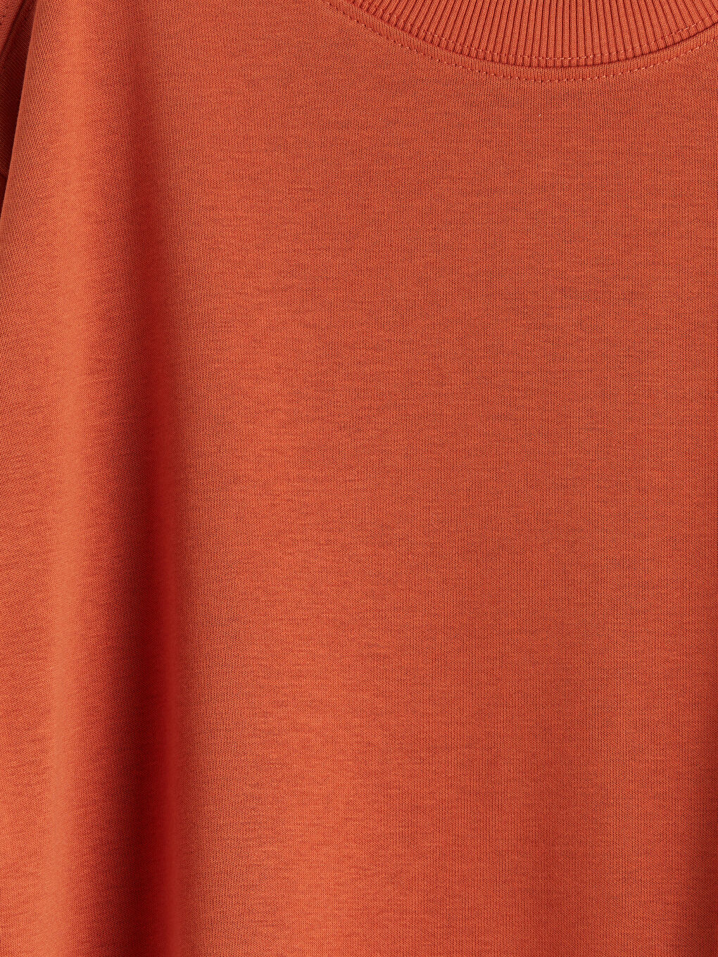 Kahverengi Bisiklet Yaka Erkek Çocuk Kalın Sweatshirt-2