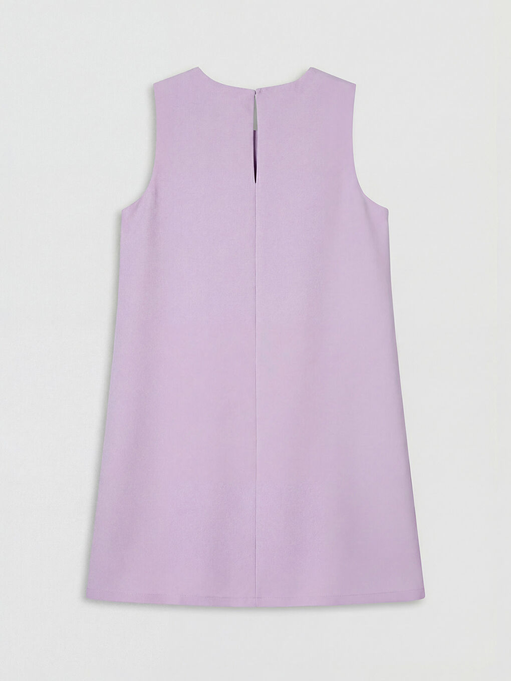 Lila Bisiklet Yaka Fiyonk Detaylı Kız Çocuk Elbise-1