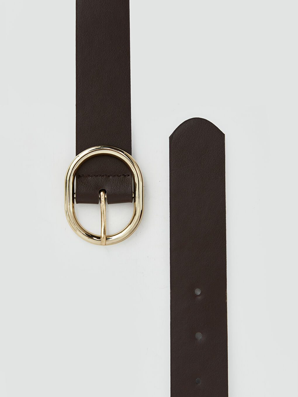 Kahverengi Deri Görünümlü Kadın Kemer-2