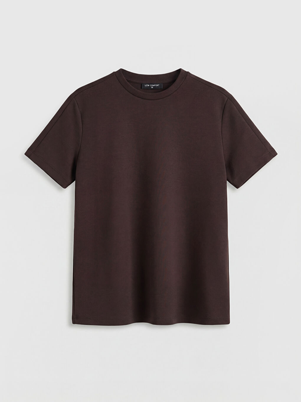 Kahverengi Bisiklet Yaka Kadın Tişört