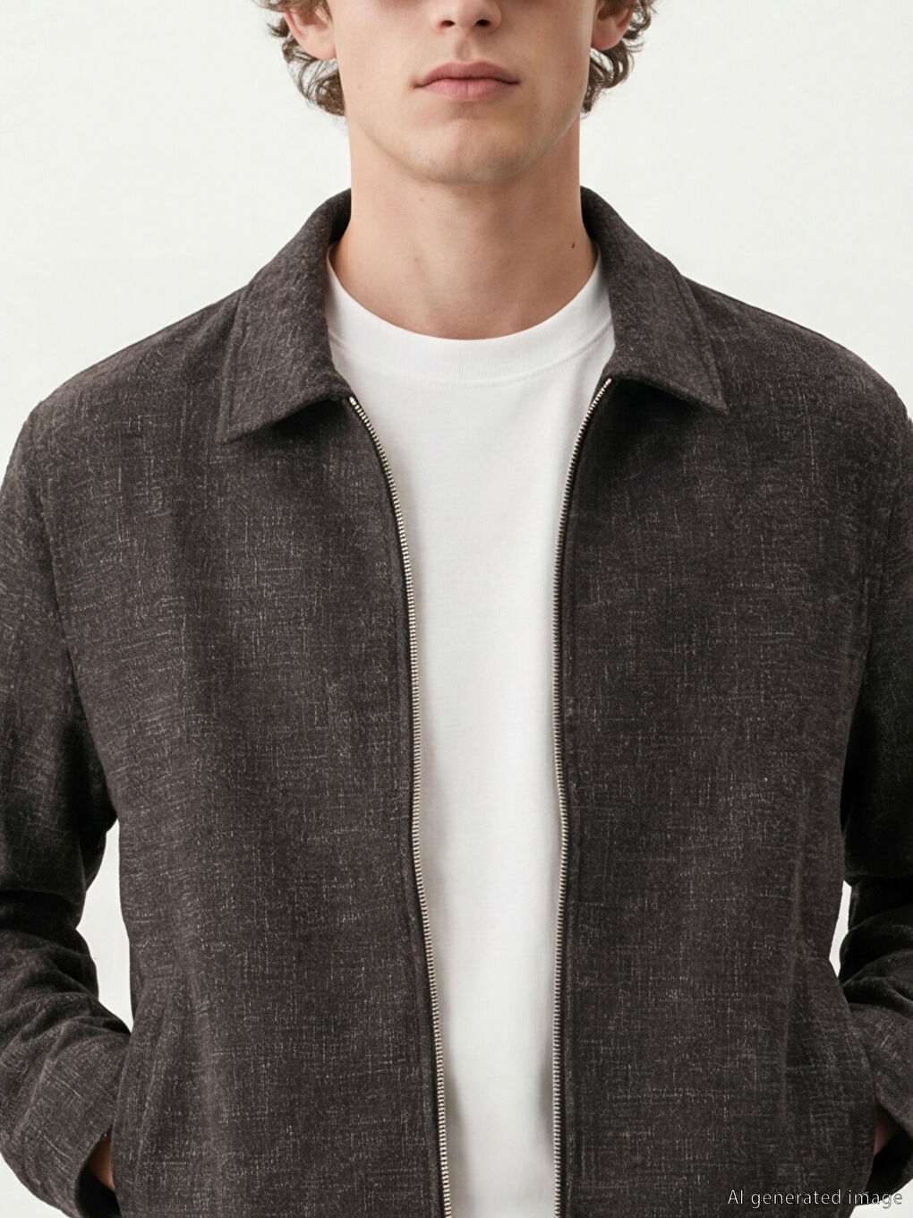 Kahverengi Standart Kalıp Erkek Mont-2