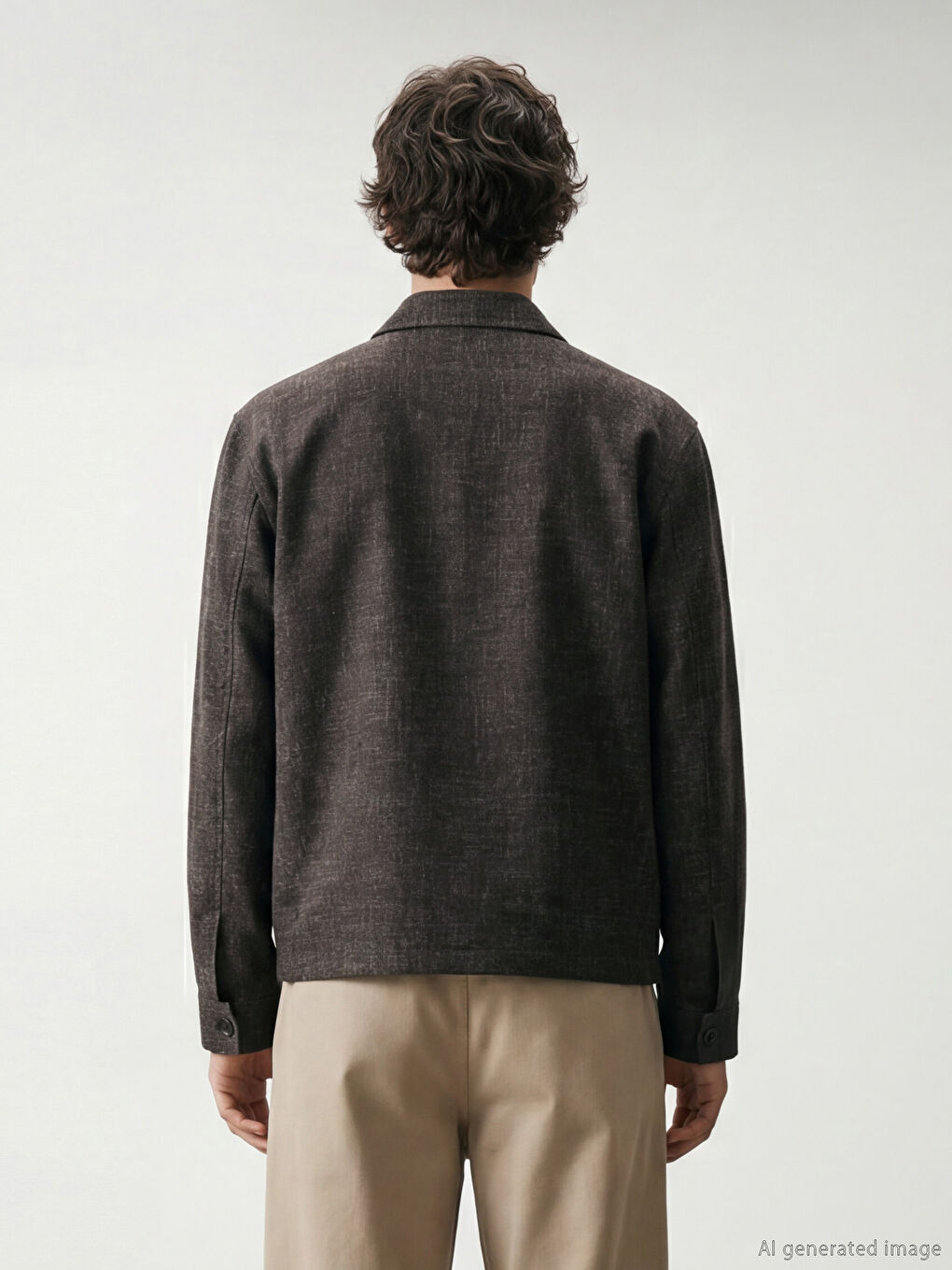 Kahverengi Standart Kalıp Erkek Mont-4