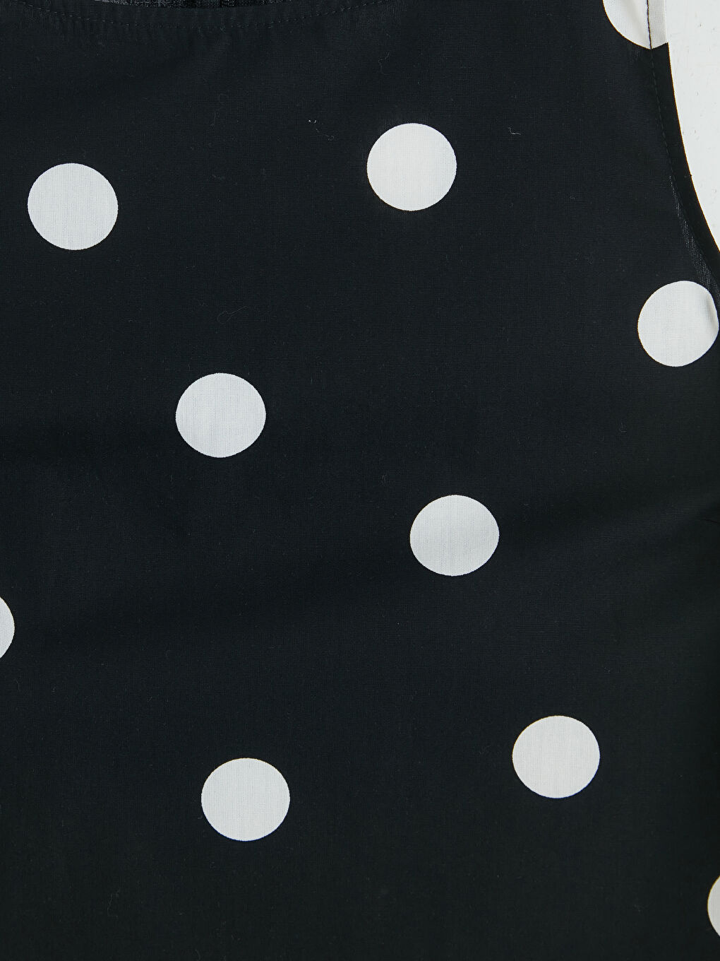 Siyah Puantiyeli A Kesim Poplin Elbise-2