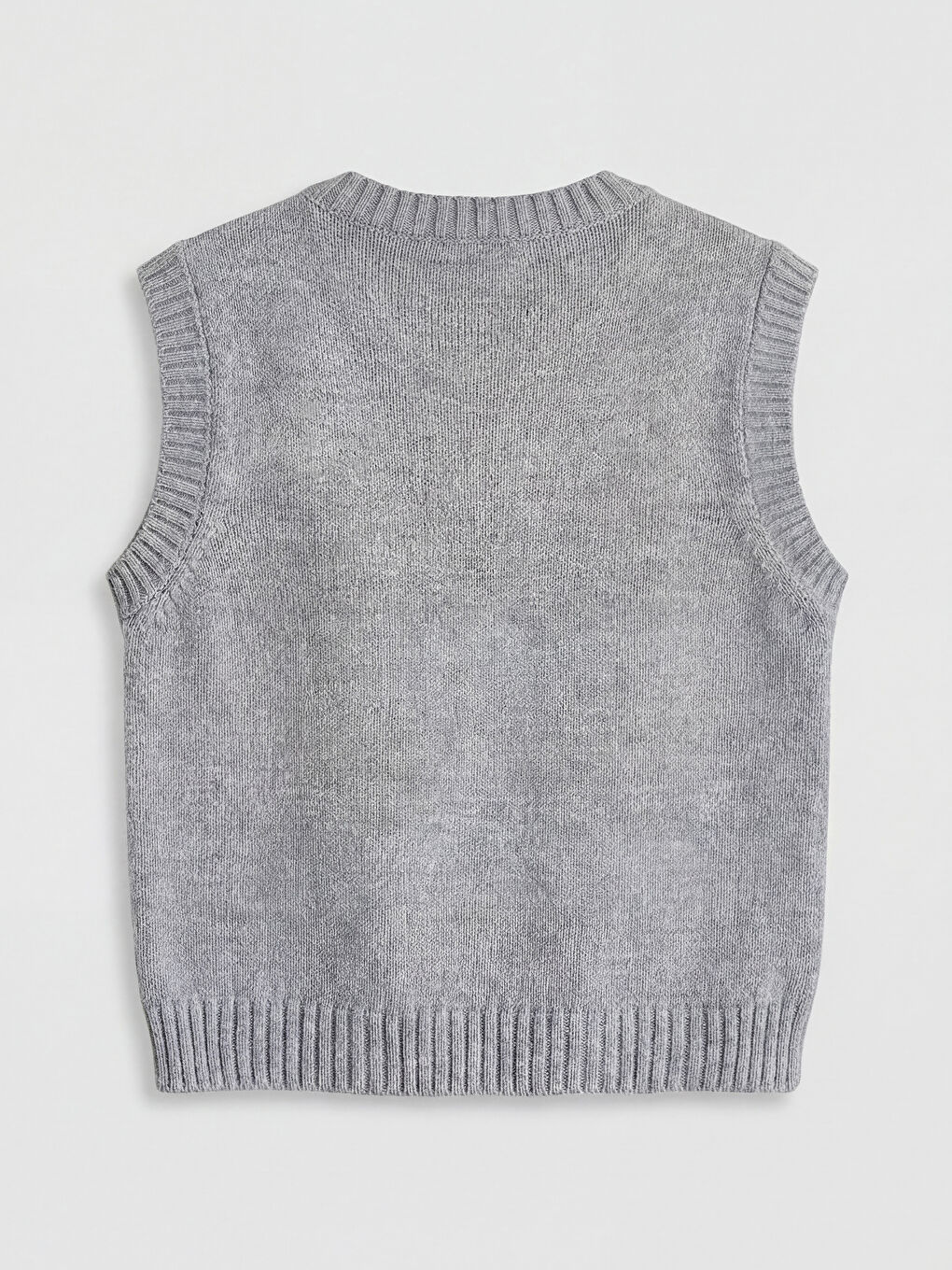 Antrasit Bisiklet Yaka Fiyonklu Kız Çocuk Triko Süveter-1