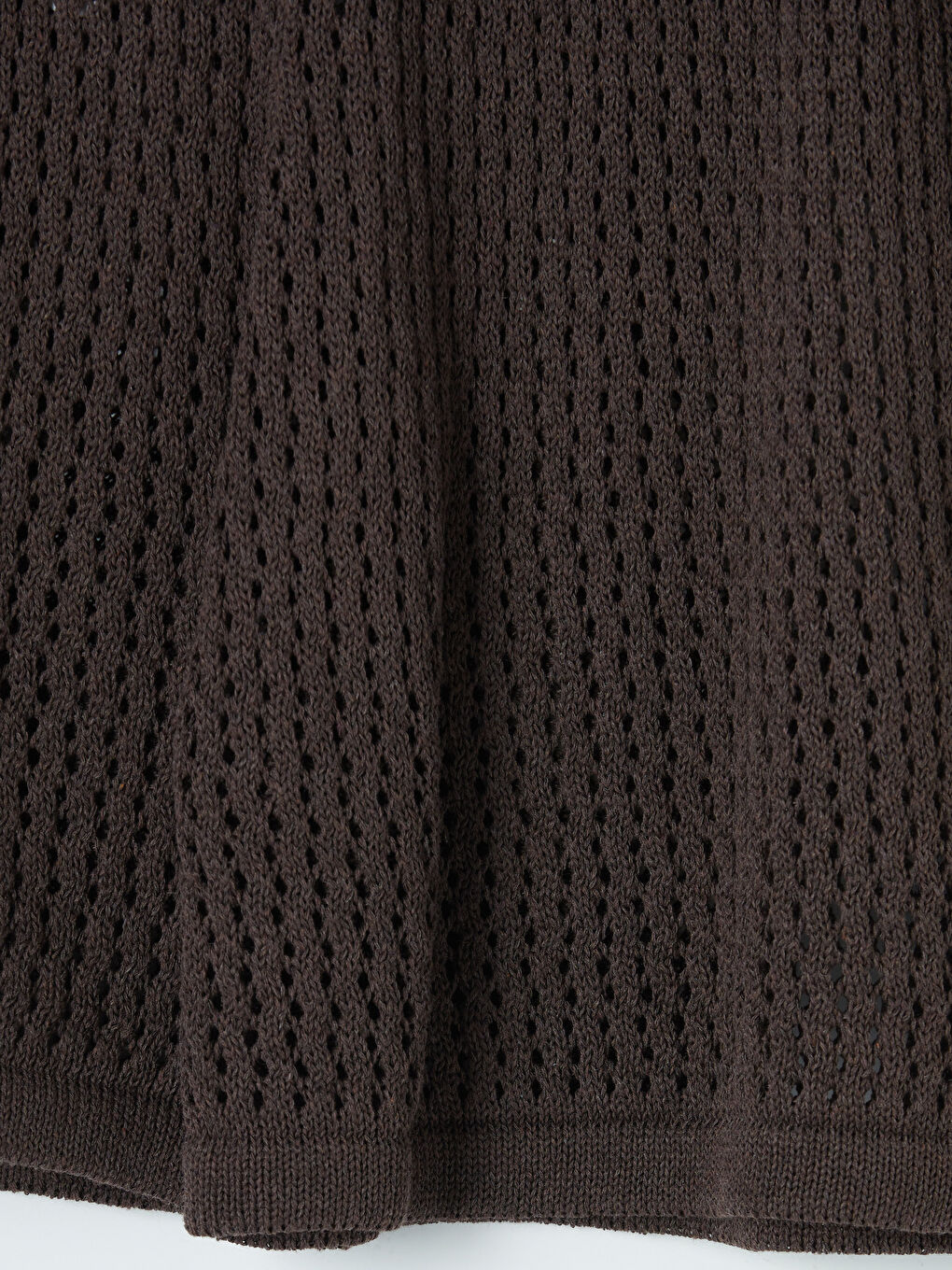 Kahverengi Beli Lastikli Dantelli Kadın Şort-2