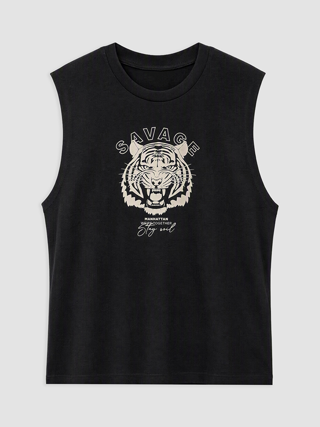 Crew Neck Printed Boys' Vest