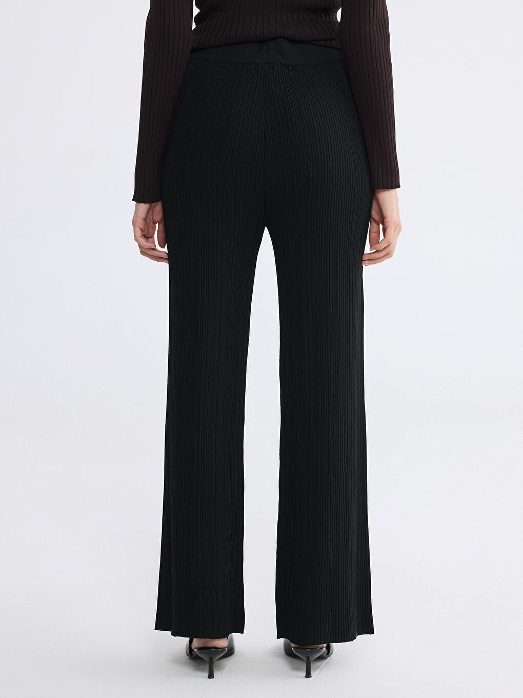 Elastic Waist Women's Knitwear Trousers-3