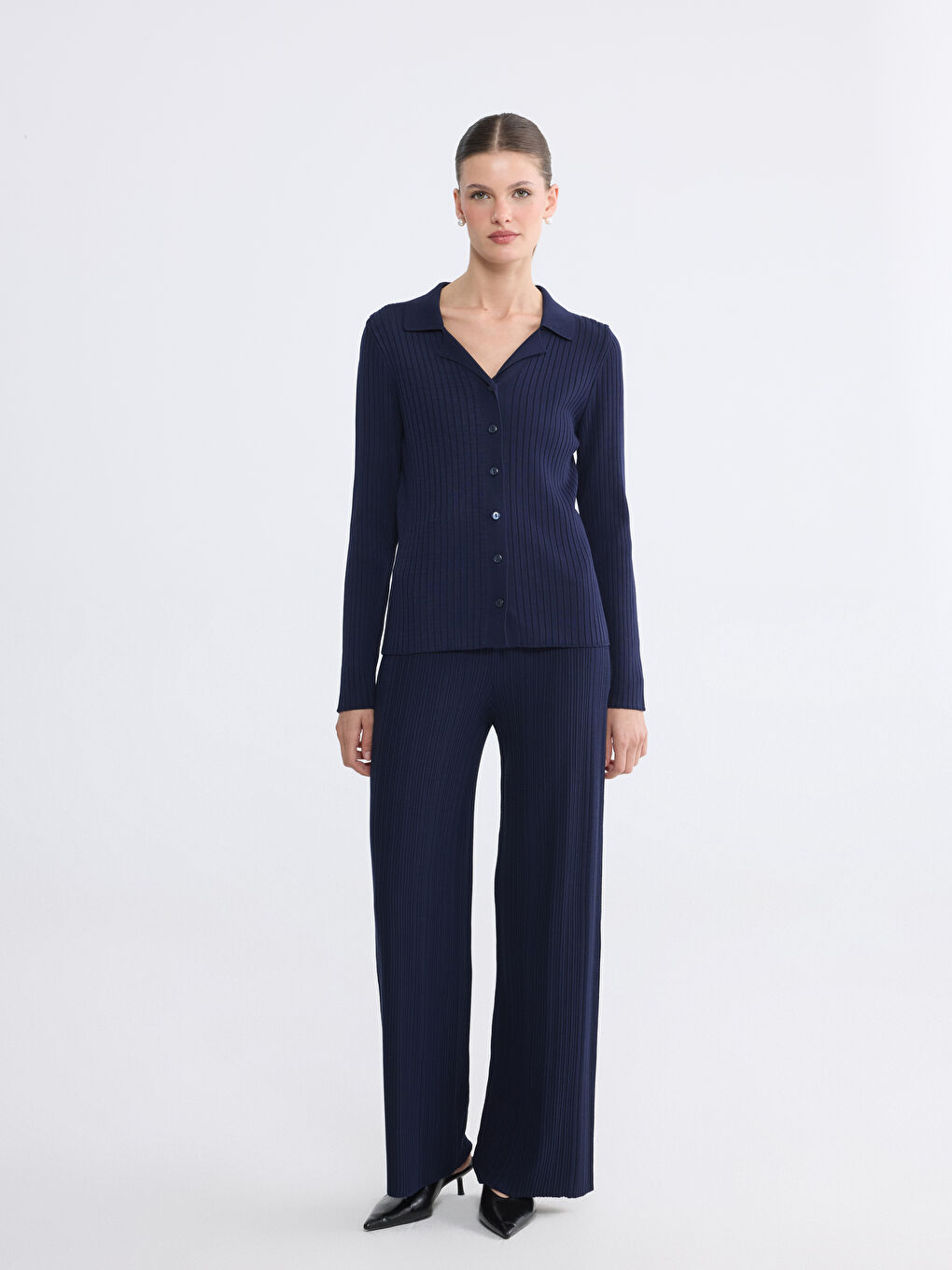 Elastic Waist Women's Knitwear Trousers