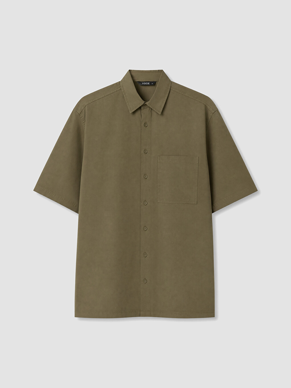 Haki Relax Fit Poplin Erkek Gömlek