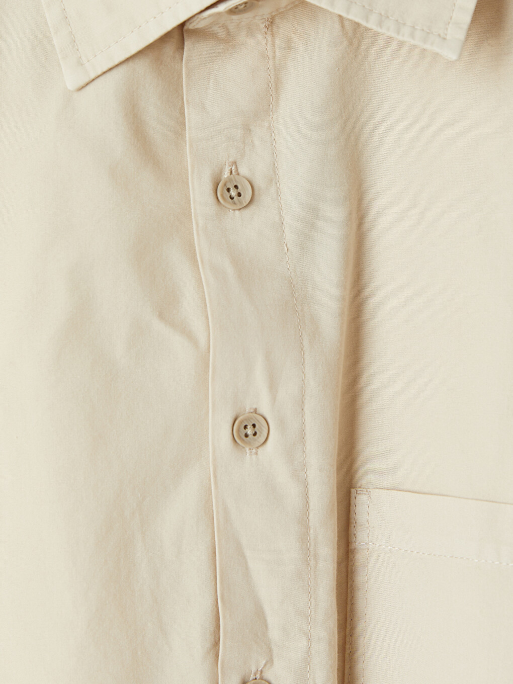 Bej Relax Fit Poplin Erkek Gömlek-1