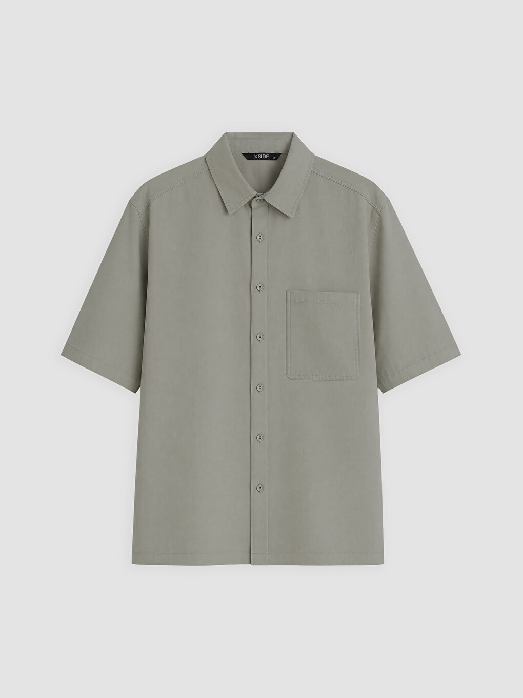 Haki Relax Fit Poplin Erkek Gömlek