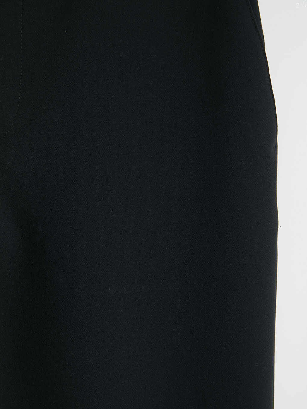 Siyah Standart Kalıp Erkek Pantolon-2