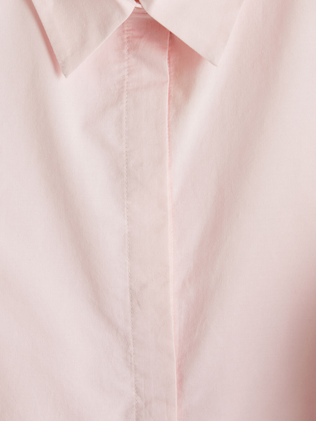 Pembe Gömlek Yaka Beli Bağcıklı Elbise-1