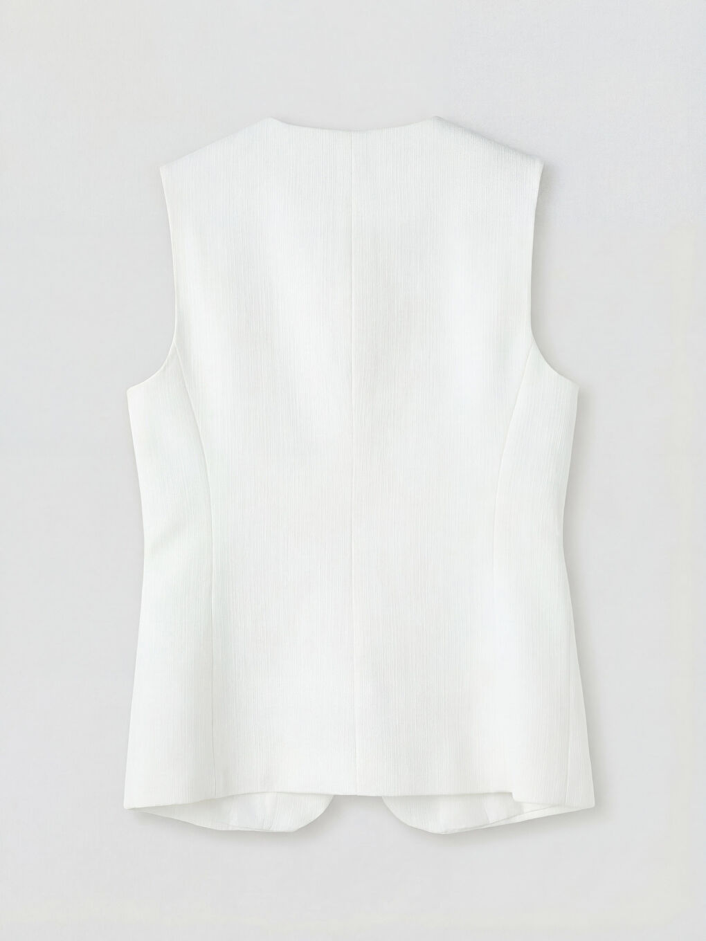 Ekru Bisiklet Yaka Poplin Kadın Klasik Yelek-1