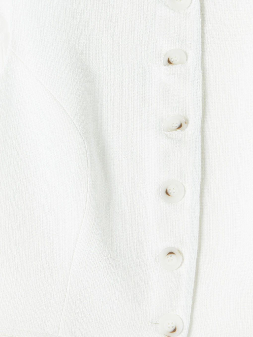 Ekru Bisiklet Yaka Poplin Kadın Klasik Yelek-2