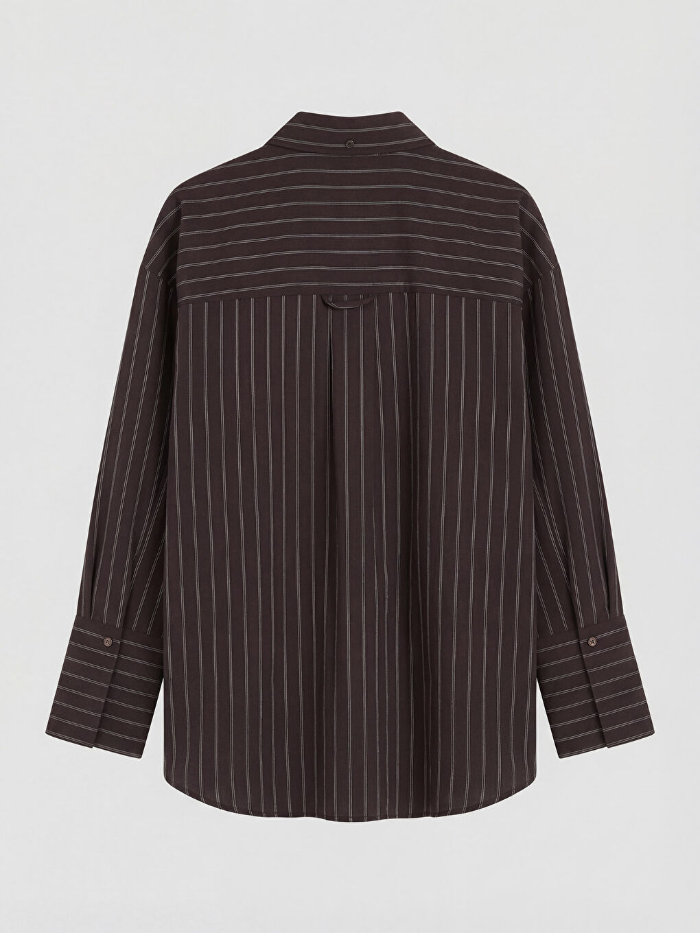 Kahverengi Çizgili Kadın Gömlek Tunik-1