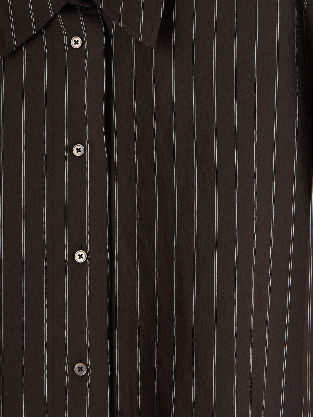 Kahverengi Çizgili Kadın Gömlek Tunik-2