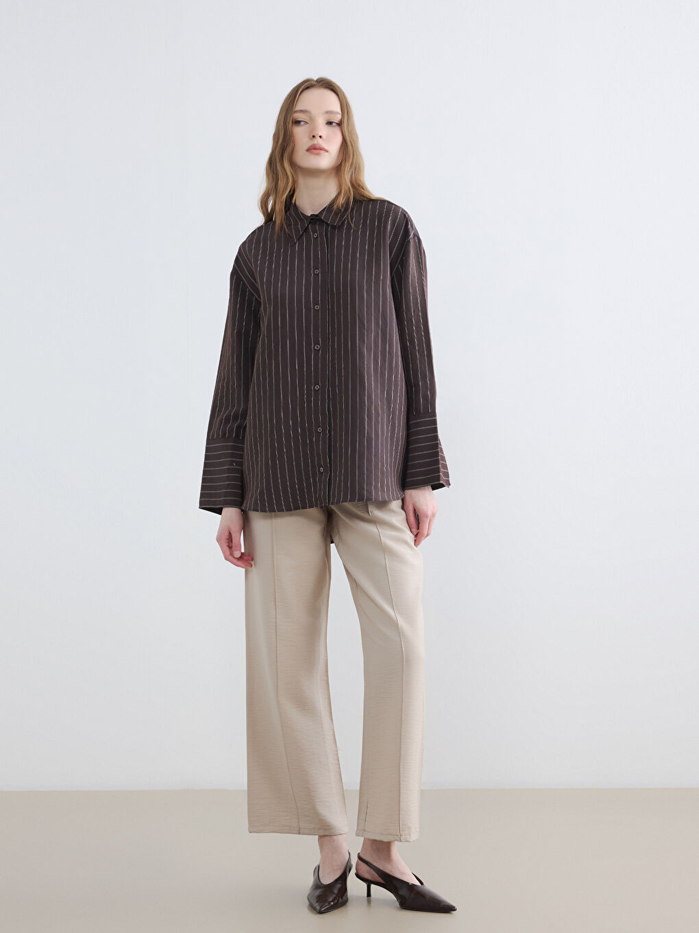 Striped Women's Shirt Tunic-1